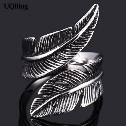 2017 hurtownie pasuje europejska biżuteria 925 Sterling Silver Feather Rings otwórz 925 srebrny pierścień kobiety biżuteria