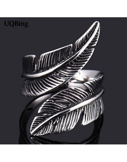 2017 hurtownie pasuje europejska biżuteria 925 Sterling Silver Feather Rings otwórz 925 srebrny pierścień kobiety biżuteria