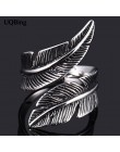 2017 hurtownie pasuje europejska biżuteria 925 Sterling Silver Feather Rings otwórz 925 srebrny pierścień kobiety biżuteria