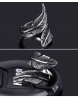 2017 hurtownie pasuje europejska biżuteria 925 Sterling Silver Feather Rings otwórz 925 srebrny pierścień kobiety biżuteria