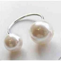 NJ55 1 Unid moda imitacja perły pierścienie dla kobiet regulowany rozmiar pierścionki elegancki szlachetny wdzięku pani biżuteri