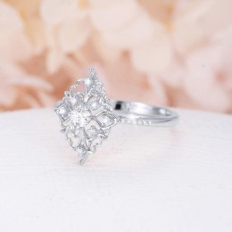 Double Fair moda delikatna vintage róża/białe złoto cyrkon nit pierścienie dla kobiet zaręczyny nowa biżuteria HotSale KCR176M