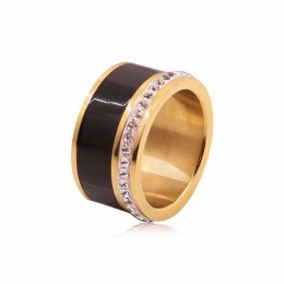 MSX luksusowe czarno-białe pierścienie ceramiczne kobiece moda miłość obietnica pierścionki zaręczynowe ślubne dla nowożeńców st