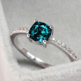 KNOCK wysokiej jakości wiele kolorów błękitny kamienny pierścień ślub prezent zaręczynowy luksusowy inkrustowany kamienny pierśc