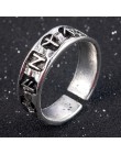 Moda punk Style Antique Retro biżuteria męska Viking pierścień kobieta czarny Amulet Vintage Norse Rune pierścienie dla kobiet m