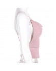 Sweetown różowy Tank Top Activewear Backless Sexy Bralette krótkie bluzki Off Shoulder stanik odzież Fitness lato 2020 czarny