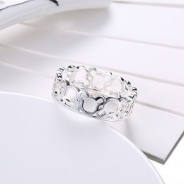 Moda biżuteria srebrna 925 srebrne pierścionki piękne pierścienie dla kobiet dziewczyn pierścień prezenty (rozmiar 6,7, 8,9)