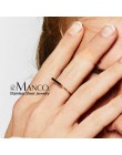 E-manco Minimaliset Punk stal nierdzewna stalowe pierścienie dla kobiet różowe złoto kolor dainty pinky pierścień wieżowych midi