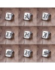 Vnox Retro inicjały sygnet dla mężczyzn 18mm masywny ciężki znaczek męski zespół litery ze stali nierdzewnej biżuteria na zamówi