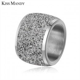 KISS MANDY wysokiej jakości stal nierdzewna stalowe pierścienie dla kobiet srebrny kolor różany złoty kolor czarny kolor cielist
