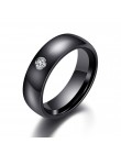 Moda mężczyźni kobiety czarny biały kolorowy pierścień pierścień ceramiczny dla kobiet z duże kryształowe obrączka pierścień sze