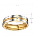 DOTIFI stal nierdzewna 316L stalowe pierścienie dla kobiet krzyż cyrkon zaręczynowy obrączka biżuteria