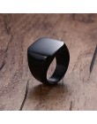 2019 moda prosty styl czarny złoty kwadrat pierścień klasyczny pierścionek ślub biżuteria na przyjęcie zaręczynowe klasyczne dla