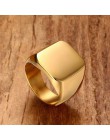 2019 moda prosty styl czarny złoty kwadrat pierścień klasyczny pierścionek ślub biżuteria na przyjęcie zaręczynowe klasyczne dla