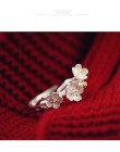 Romantyczny styl 925 srebro kwiat pierścienie dla kobiet moda regulowane antyczne pierścienie joyas de plata panie prezenty