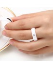 Moda kobiety pierścienie ceramiczne z błyszczącą obrączka kryształowa szerokość 6mm kolorowe Rhinestone ceramiczne dla kobiet mę