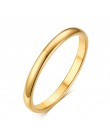 Moduł 2mm cienkie pierścienie damska biżuteria czarny srebrny różowe złoto ze stali nierdzewnej ze stali nierdzewnej eleganckie 