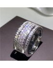 Boho kobieta duże kryształowe cyrkon kamienny pierścień luksusowa moda 925 srebrne dla zakochanych pierścionek zaręczynowy Vinta