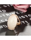 Kinel Fashion złoty pierścionek dla kobiet 2018 nowa turcja biżuteria biały kryształ zielony romb żywica pierścionek zaręczynowy