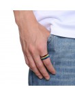 Emalia ze stali nierdzewnej Rainbow LGBT Pride Ring dla lesbijek gejów obrączki ślubne 10mm mężczyzn prezenty