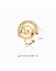 Retro królowa elżbieta okrągły otwarty pierścionek złota miedź twarz pokój dolar moneta otwarty pierścień dla kobiet biżuteria D