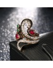 Hot Vintage pierścień dla kobiet kolor złoty Punk turecki biżuteria kolorowa żywica czarna emalia pierścień Party prezenty akces