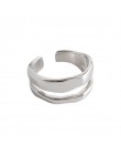 F.I.N.S Fashion 925 srebro pierścionki dwuwarstwowy damski pierścionek srebrny 925 otwarcie regulowany pierścionek damski Fine J