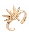 Todorova prezent na Boże Narodzenie Knuckle pierścionki kobiety inspirowane naturą delikatna biżuteria liść klonu otwarcie regul