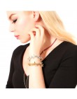 Vintage Punk Style Charm nit bransoletki dla kobiet gorąca sprzedaż projekt moda biżuteria tekstury stop złota i srebra kolor gw