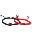 Tybetański buddyjski ręcznie węzłów Lucky Rope bransoletka chiński węzeł czerwona linka bransoletka rozmiar regulowany