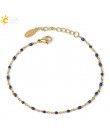 CSJA ze stali nierdzewnej stalowy łańcuch bransoletki bransoletki typu bangle dla kobiety złoty kolor Link Miyuki Femme bransole