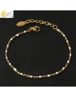 CSJA ze stali nierdzewnej stalowy łańcuch bransoletki bransoletki typu bangle dla kobiety złoty kolor Link Miyuki Femme bransole