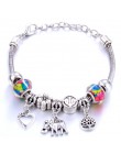 Drzewo miłości życia Elephantshape bransoletka biżuteria 6 kolorów srebrny Lobster klamra wąż łańcuch bransoletki bransoletka z 