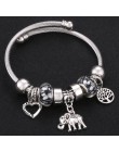 Drzewo miłości życia Elephantshape bransoletka biżuteria 6 kolorów srebrny Lobster klamra wąż łańcuch bransoletki bransoletka z 