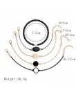 Moduł 30 style Mix mapa serce geometryczny urok zestaw bransoletek Boho czarny kamień bransoletki bransoletki typu bangle dla ko