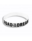 "Droga do marzeń" "nigdy się nie poddawaj" inspirująca inspirująca bransoletka z gumy silikonowej elastyczna bransoletka prezent
