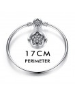 BAMOER autentyczne 100% 925 srebrny łańcuszek żmijka łańcuch bransoletka z sercem i bransoletka luksusowa biżuteria PAS904