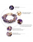 CHICVIE Charm bransoletki i Bangles z kamieniami złota kolorowa bransoletka Femme dla kobiet biżuteria spersonalizowana fioletow