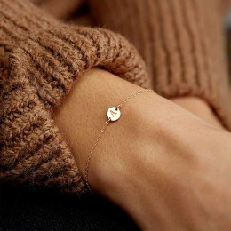 2019 moda damska bransoletki złoty kolor regulowane metalowe litery romantyczne okrągłe miłośnicy bransoletek prezent Party biżu