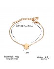 2019 moda damska bransoletki złoty kolor regulowane metalowe litery romantyczne okrągłe miłośnicy bransoletek prezent Party biżu
