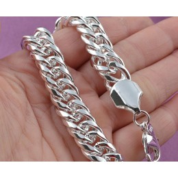 LJ & OMR promocja 100% autentyczne 925 Sterling Silver damski łańcuszek bransoletka hurtownia moda męska biżuteria srebrna brans