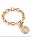 LongWay nowy Desiger 2019 kobiet Rhinestone biżuteria złote bransoletki w stylu Vintage urok drzewo życia bransoletki dla kobiet
