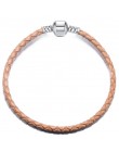 Luksusowa marka Fit oryginalna europejska bransoletka 7 kolorów skórzany łańcuszek urok delikatna bransoletka dla kobiet dziewcz