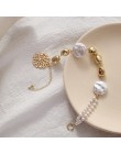 AOMU 2019 nowy Boho symulowane-pearl metalowy koralik Tassel z dziurką kwiaty bransoletki dla kobiet urok Fashion Party Bohemia 
