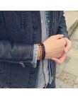 Nowe mody naturalnie drewniane zroszony urok rozciągliwa bransoletka dla mężczyzny kobiety szczęście Handmade Healing Balance jo