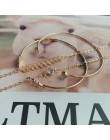 Klasyczne 4 sztuk/zestaw damskie modne bransoletki i bransolety kryształowe liście łańcuch geometryczny złoty zestaw bransoletek