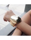MANILAI Punk Shiny Surface Alloy mankiet bransoletki bransoletki dla kobiet biżuteria oświadczenie Big Alloy Bangle hurtownie