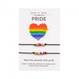 2 sztuk/zestaw nowy Rainbow LGBT Sead Brads zestaw bransoletek mężczyźni kobiety ręcznie pleciona czarna lina bransoletka Homme 