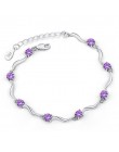 Moda chain & link bransoletki dla kobiet kryształ wysokiej jakości bransoletki 925 bransoletki ze srebra wysokiej próby biżuteri