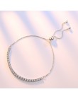 XIYANIKE polecane marki oferty 925 Sterling srebrna iskrząca Strand bransoletka kobiety Link bransoletka tenisowa biżuteria sreb